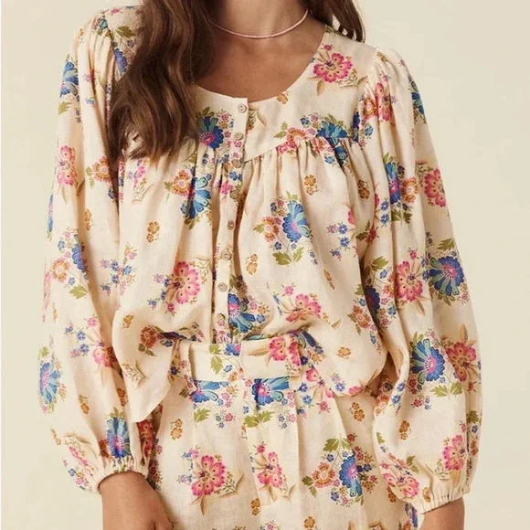 Spell Solstice Linen Set Blouse and Pants - Picture 5 of 16